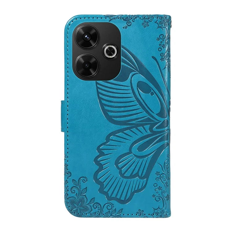 For Xiaomi Redmi 13 5G / 13 4G Case Butterfly Pattern Leather Phone Wallet Cover