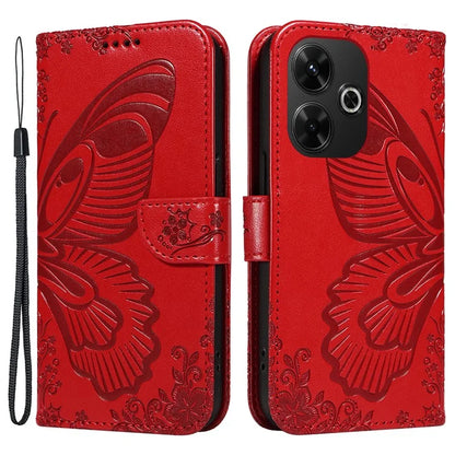 For Xiaomi Redmi 13 5G / 13 4G Case Butterfly Pattern Leather Phone Wallet Cover