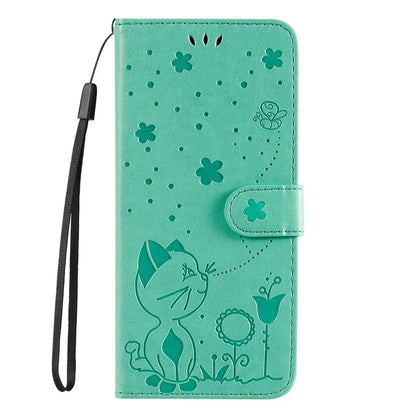 KT Imprinting Flower Series-4 For Xiaomi Redmi 13 5G / 13 4G Case Cat Bee Leather Phone Cover