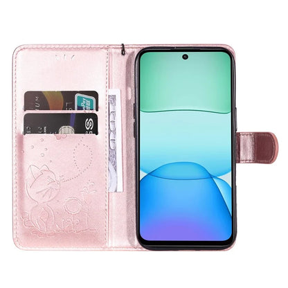 KT Imprinting Flower Series-4 For Xiaomi Redmi 13 5G / 13 4G Case Cat Bee Leather Phone Cover
