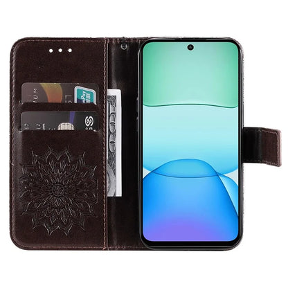 KT Imprinting Flower Series-1 For Xiaomi Redmi 13 5G / 13 4G Case Wallet Leather Phone Cover Sunflower