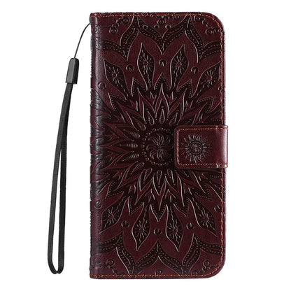 KT Imprinting Flower Series-1 For Xiaomi Redmi 13 5G / 13 4G Case Wallet Leather Phone Cover Sunflower
