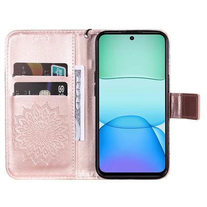 KT Imprinting Flower Series-1 For Xiaomi Redmi 13 5G / 13 4G Case Wallet Leather Phone Cover Sunflower