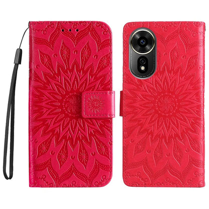 KT Imprinting Flower Series-1 For Xiaomi Redmi 13 5G / 13 4G Case Wallet Leather Phone Cover Sunflower