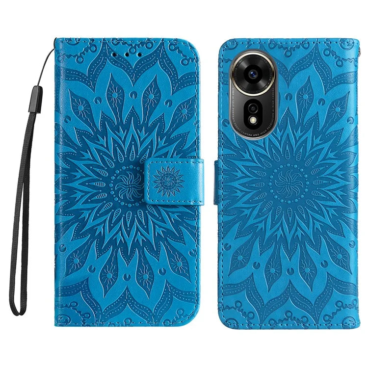 KT Imprinting Flower Series-1 For Xiaomi Redmi 13 5G / 13 4G Case Wallet Leather Phone Cover Sunflower