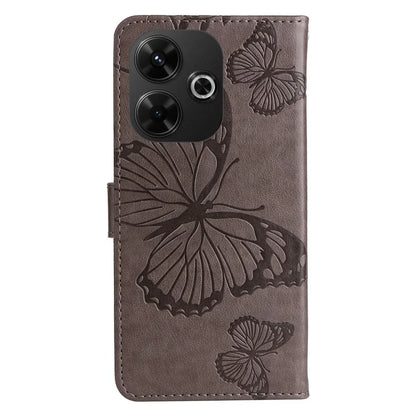 KT Imprinting Flower Series-2 For Xiaomi Redmi 13 5G / 13 4G Case Floral Butterfly Leather Stand Phone Cover