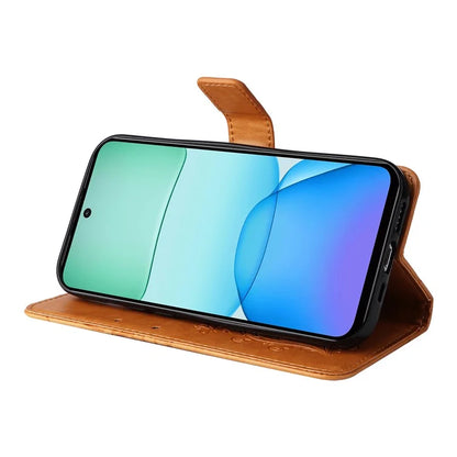 KT Imprinting Flower Series-2 For Xiaomi Redmi 13 5G / 13 4G Case Floral Butterfly Leather Stand Phone Cover