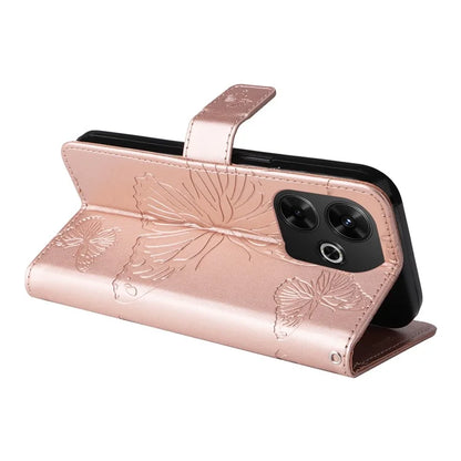 KT Imprinting Flower Series-2 For Xiaomi Redmi 13 5G / 13 4G Case Floral Butterfly Leather Stand Phone Cover
