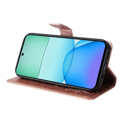 KT Imprinting Flower Series-2 For Xiaomi Redmi 13 5G / 13 4G Case Floral Butterfly Leather Stand Phone Cover