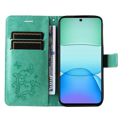 KT Imprinting Flower Series-2 For Xiaomi Redmi 13 5G / 13 4G Case Floral Butterfly Leather Stand Phone Cover