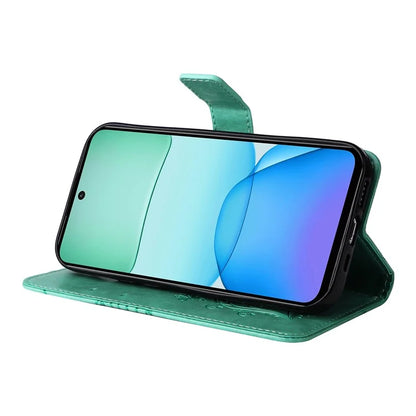 KT Imprinting Flower Series-2 For Xiaomi Redmi 13 5G / 13 4G Case Floral Butterfly Leather Stand Phone Cover