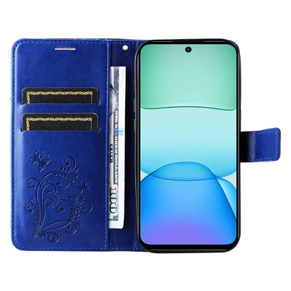 KT Imprinting Flower Series-2 For Xiaomi Redmi 13 5G / 13 4G Case Floral Butterfly Leather Stand Phone Cover