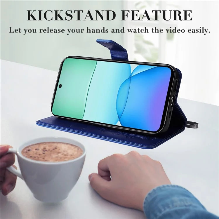 KT Imprinting Flower Series-2 For Xiaomi Redmi 13 5G / 13 4G Case Floral Butterfly Leather Stand Phone Cover