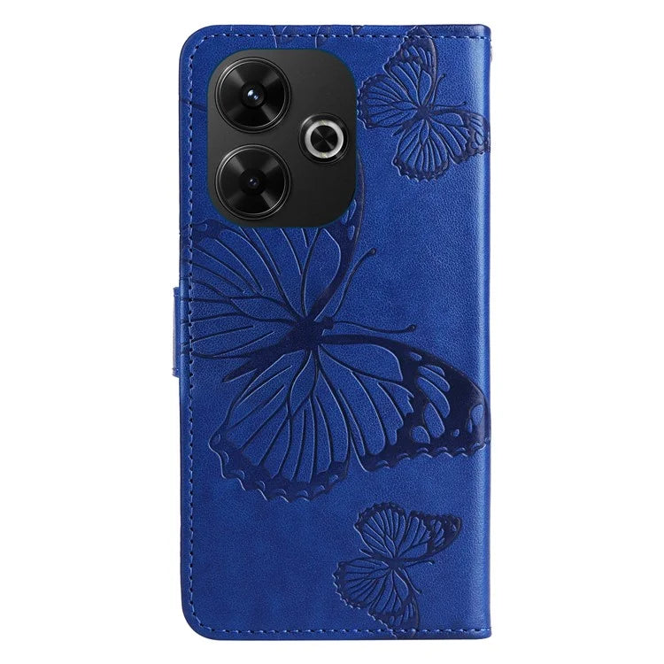 KT Imprinting Flower Series-2 For Xiaomi Redmi 13 5G / 13 4G Case Floral Butterfly Leather Stand Phone Cover