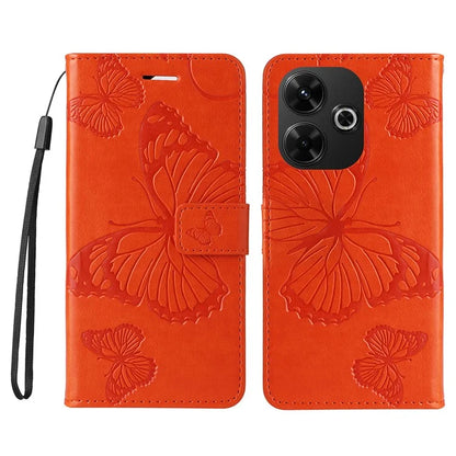 KT Imprinting Flower Series-2 For Xiaomi Redmi 13 5G / 13 4G Case Floral Butterfly Leather Stand Phone Cover