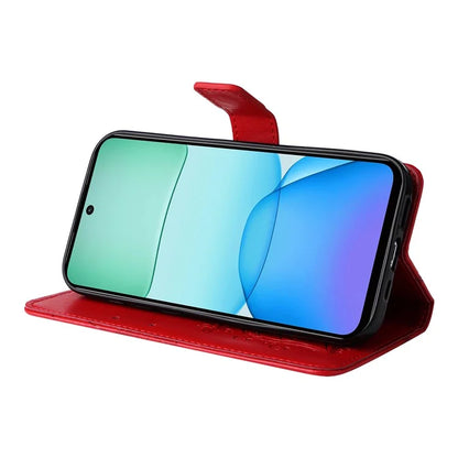 KT Imprinting Flower Series-2 For Xiaomi Redmi 13 5G / 13 4G Case Floral Butterfly Leather Stand Phone Cover
