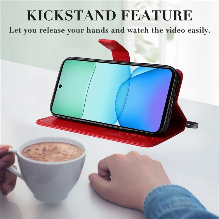 KT Imprinting Flower Series-2 For Xiaomi Redmi 13 5G / 13 4G Case Floral Butterfly Leather Stand Phone Cover
