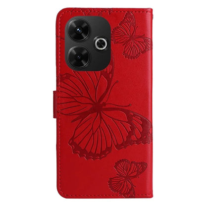 KT Imprinting Flower Series-2 For Xiaomi Redmi 13 5G / 13 4G Case Floral Butterfly Leather Stand Phone Cover