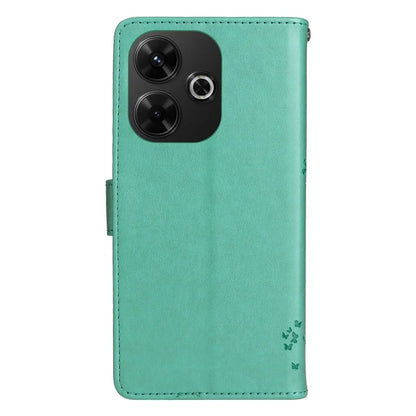 KT Imprinting Flower Series-3 For Xiaomi Redmi 13 5G / 13 4G Case Leather Phone Cover Folio Wallet Cat Tree Pattern