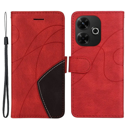 KT Leather Series-1 For Xiaomi Redmi 13 5G / 13 4G Case Wallet Leather Phone Cover Dual Color Splicing