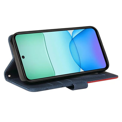KT Leather Series-1 For Xiaomi Redmi 13 5G / 13 4G Case Wallet Leather Phone Cover Dual Color Splicing