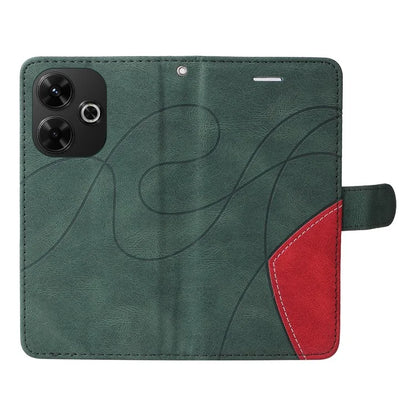KT Leather Series-1 For Xiaomi Redmi 13 5G / 13 4G Case Wallet Leather Phone Cover Dual Color Splicing