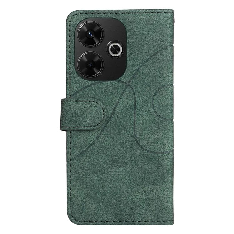 KT Leather Series-1 For Xiaomi Redmi 13 5G / 13 4G Case Wallet Leather Phone Cover Dual Color Splicing