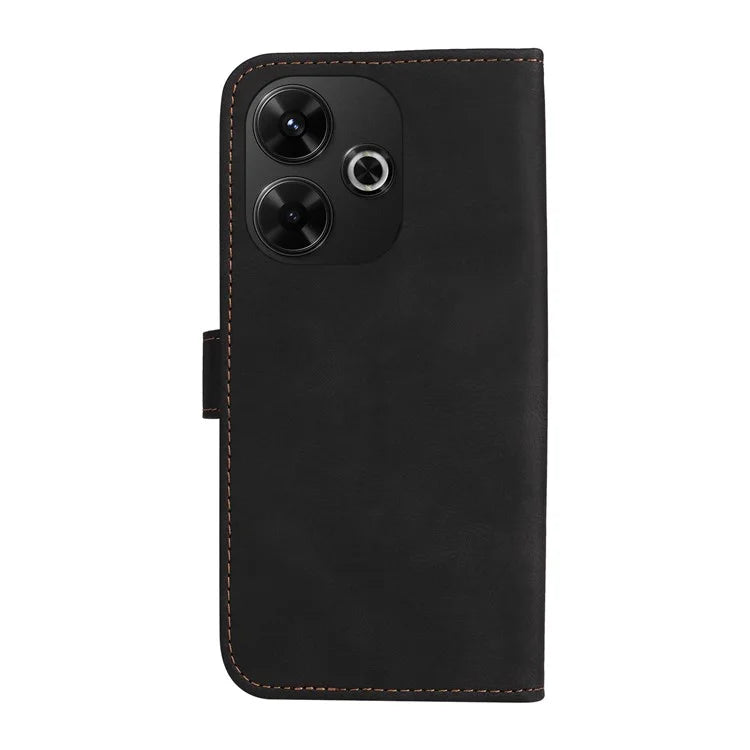 For Xiaomi Redmi 13 5G / 13 4G Case Flip Stand PU Leather Phone Cover 3-Color Splicing Colors