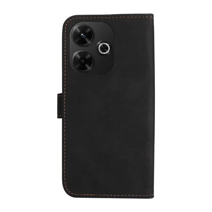 For Xiaomi Redmi 13 5G / 13 4G Case Flip Stand PU Leather Phone Cover 3-Color Splicing Colors