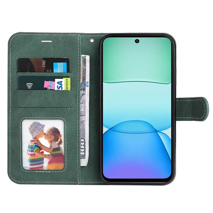 For Xiaomi Redmi 13 5G / 13 4G Case Flip Stand PU Leather Phone Cover 3-Color Splicing Colors