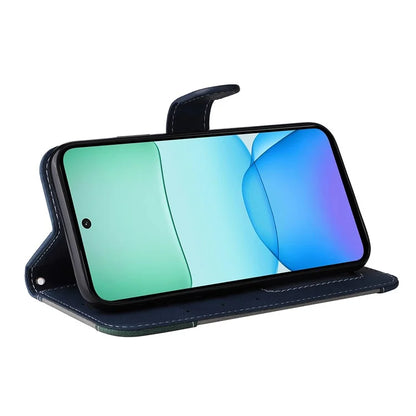 For Xiaomi Redmi 13 5G / 13 4G Case Flip Stand PU Leather Phone Cover 3-Color Splicing Colors