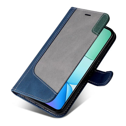 For Xiaomi Redmi 13 5G / 13 4G Case Flip Stand PU Leather Phone Cover 3-Color Splicing Colors