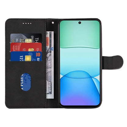 For Xiaomi Redmi 13 5G / 13 4G Case Leather Folio Flip Phone Cover Curved Line Imprinted