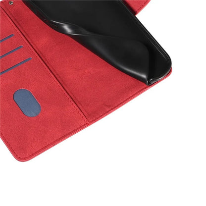 For Xiaomi Redmi 13 5G / 13 4G Case Leather Folio Flip Phone Cover Curved Line Imprinted