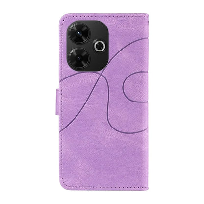 For Xiaomi Redmi 13 5G / 13 4G Case Leather Folio Flip Phone Cover Curved Line Imprinted