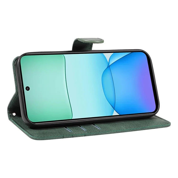 For Xiaomi Redmi 13 5G / 13 4G Case Leather Folio Flip Phone Cover Curved Line Imprinted