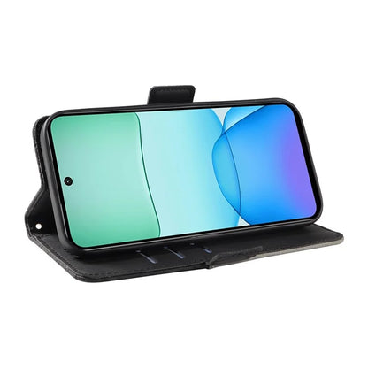 For Xiaomi Redmi 13 5G / 13 4G Case Rhombus PU Leather Flip Phone Cover Splicing