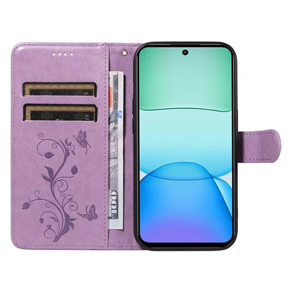 For Xiaomi Redmi 13 5G / 13 4G Case PU Leather Wallet Protective Cover Butterfly Flower Imprinted
