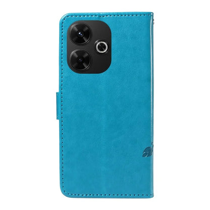 For Xiaomi Redmi 13 5G / 13 4G Case PU Leather Wallet Protective Cover Butterfly Flower Imprinted