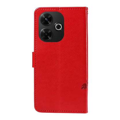 For Xiaomi Redmi 13 5G / 13 4G Case PU Leather Wallet Protective Cover Butterfly Flower Imprinted