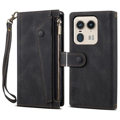 ESEBLE Star Series For Motorola Edge 50 Ultra 5G / Moto X50 Ultra 5G Case Zipper Wallet Leather Phone Cover