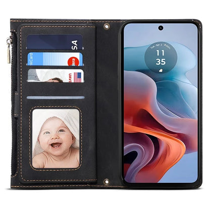 ESEBLE Star Series For Motorola Edge 50 Ultra 5G / Moto X50 Ultra 5G Case Zipper Wallet Leather Phone Cover
