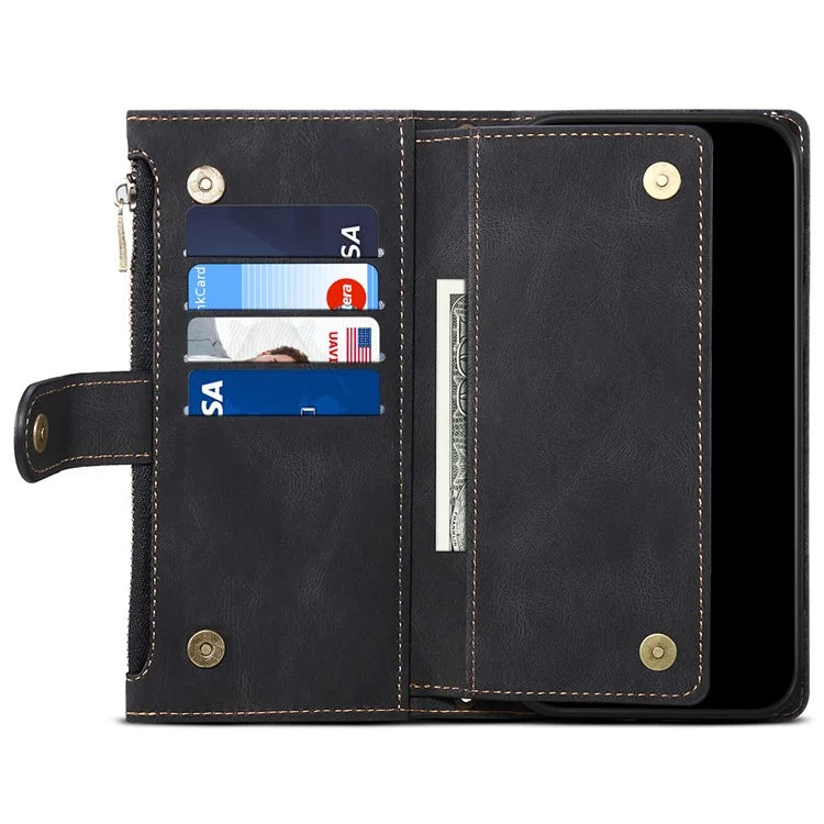 ESEBLE Star Series For Motorola Edge 50 Ultra 5G / Moto X50 Ultra 5G Case Zipper Wallet Leather Phone Cover