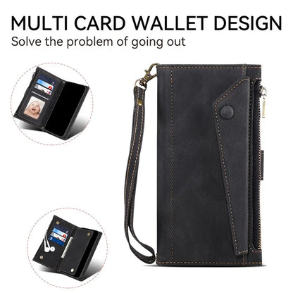 ESEBLE Star Series For Motorola Edge 50 Ultra 5G / Moto X50 Ultra 5G Case Zipper Wallet Leather Phone Cover