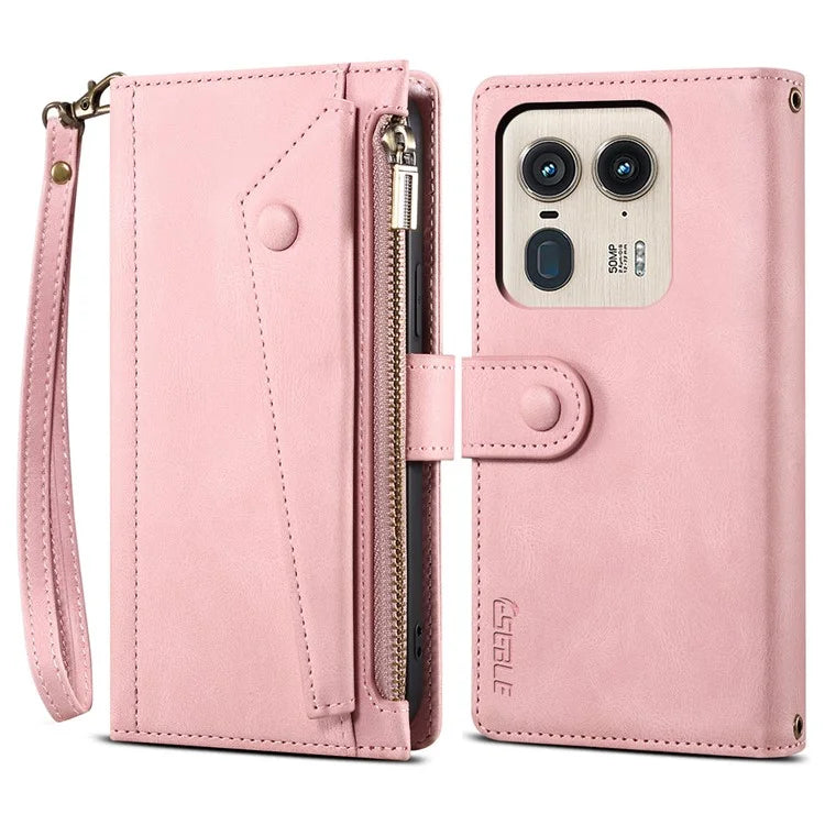 ESEBLE Star Series For Motorola Edge 50 Ultra 5G / Moto X50 Ultra 5G Case Zipper Wallet Leather Phone Cover