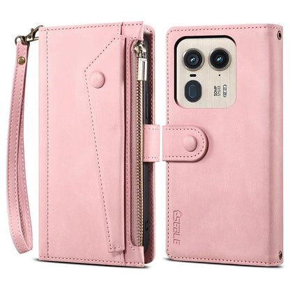 ESEBLE Star Series For Motorola Edge 50 Ultra 5G / Moto X50 Ultra 5G Case Zipper Wallet Leather Phone Cover