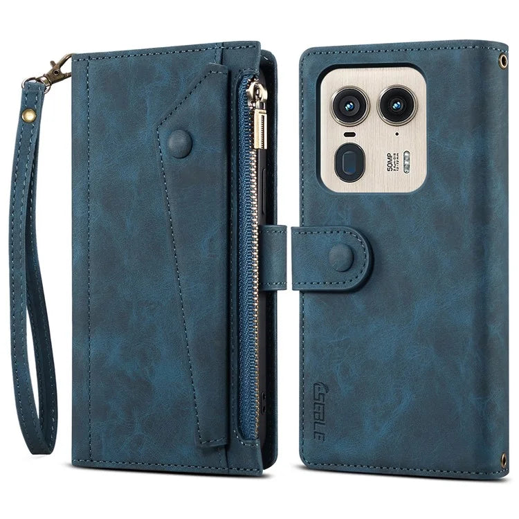 ESEBLE Star Series For Motorola Edge 50 Ultra 5G / Moto X50 Ultra 5G Case Zipper Wallet Leather Phone Cover