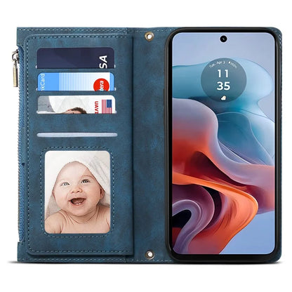 ESEBLE Star Series For Motorola Edge 50 Ultra 5G / Moto X50 Ultra 5G Case Zipper Wallet Leather Phone Cover