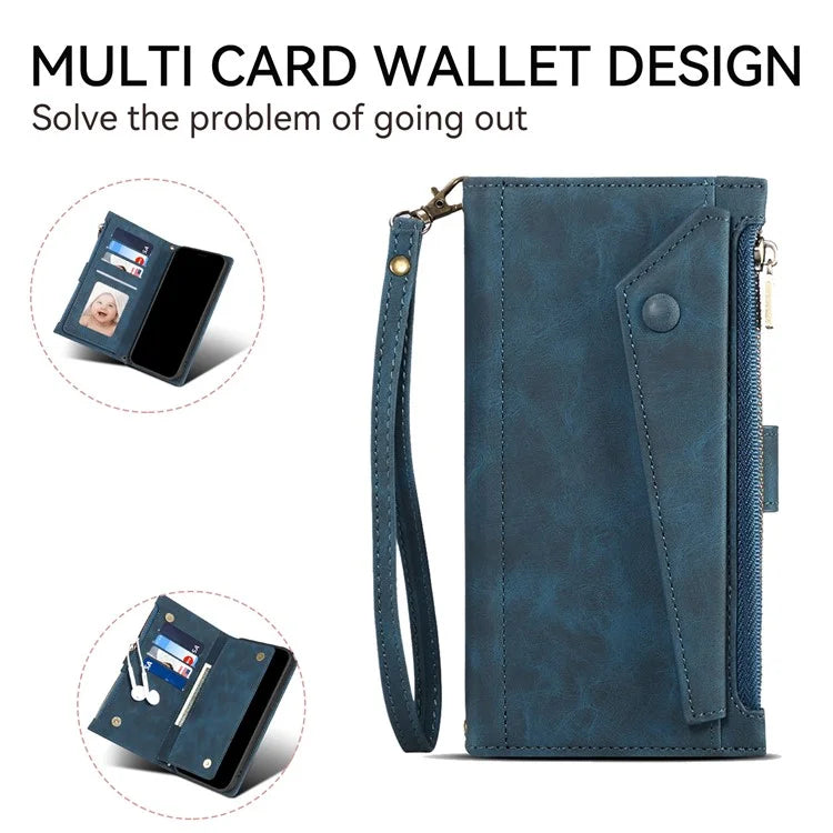 ESEBLE Star Series For Motorola Edge 50 Ultra 5G / Moto X50 Ultra 5G Case Zipper Wallet Leather Phone Cover