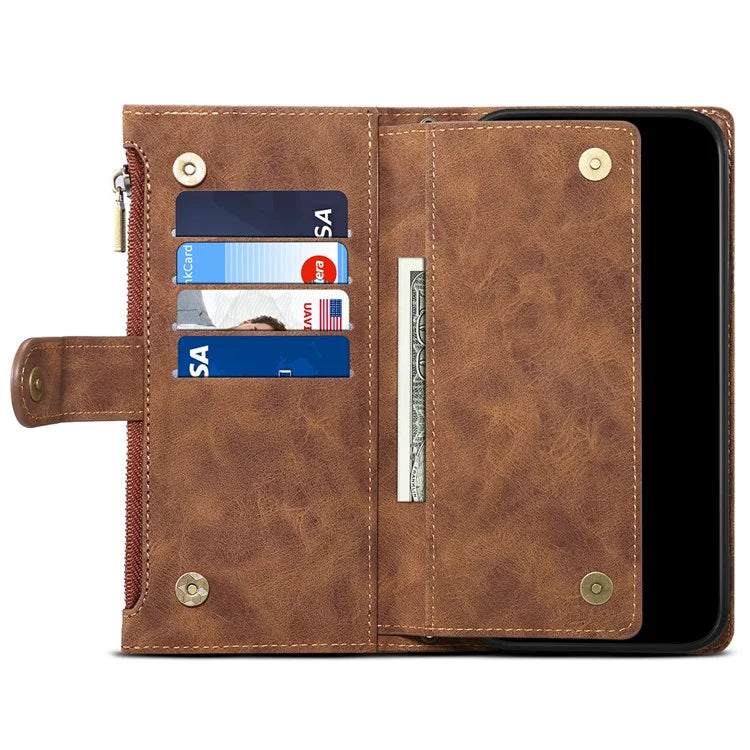 ESEBLE Star Series For Motorola Edge 50 Ultra 5G / Moto X50 Ultra 5G Case Zipper Wallet Leather Phone Cover